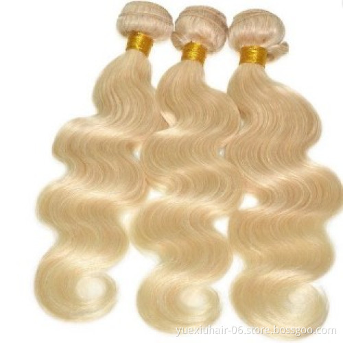 12a grade Wholesale Blonde Brazilian Virgin Hair Weave Bundles  Body 3 Bundles With Lace Closure